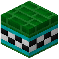 Green Facade Bricks Tiled Cyan