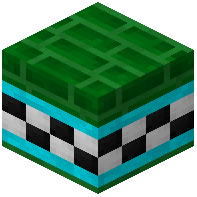Green Facade Bricks Tiled Light Blue