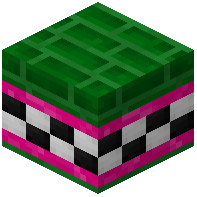 Green Facade Bricks Tiled Pink