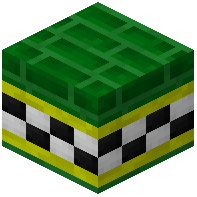 Green Facade Bricks Tiled Yellow