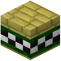 Tan Facade Bricks Tiled Green
