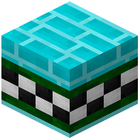 Light Blue Facade Bricks Tiled Green
