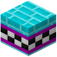 Light Blue Facade Bricks Tiled Magenta