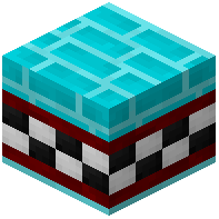Light Blue Facade Bricks Tiled Red