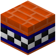 Orange Facade Bricks Tiled Blue