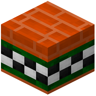 Orange Facade Bricks Tiled Green