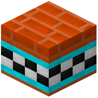 Orange Facade Bricks Tiled Light Blue