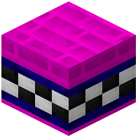 Pink Facade Bricks Tiled Blue