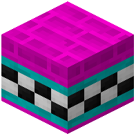 Pink Facade Bricks Tiled Cyan