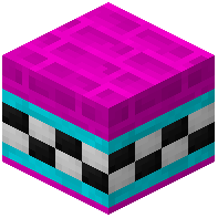 Pink Facade Bricks Tiled Light Blue
