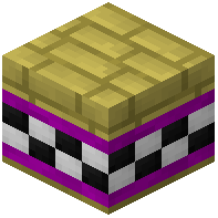 Tan Facade Bricks Tiled Purple