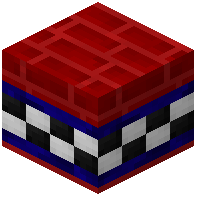 Red Facade Bricks Tiled Blue