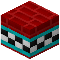 Red Facade Bricks Tiled Cyan