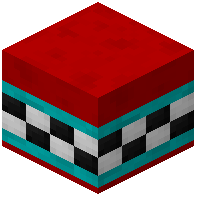 Red Facade Wall Tiled Cyan