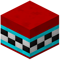Red Facade Wall Tiled Light Blue