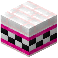 White Facade Bricks Tiled Pink