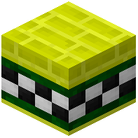 Yellow Facade Bricks Tiled Green