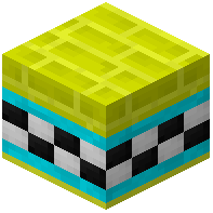 Yellow Facade Bricks Tiled Light Blue