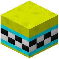 Yellow Facade Wall Tiled Light Blue
