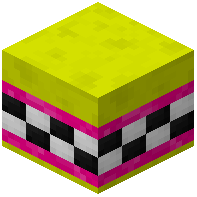 Yellow Facade Wall Tiled Pink