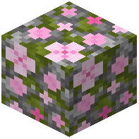 Pink Petals Mossy Cobblestone