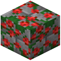 Rose Bush Mossy Stone Brick
