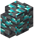 Reinforced Deepslate Diamond Ore Glass Wall