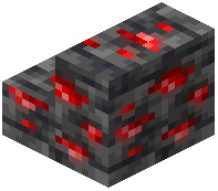 Reinforced Deepslate Redstone Ore Glass Stairs