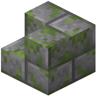 Mossy stone brick inner stairs