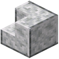 Polished diorite inner stairs