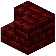 Red nether brick inner stairs