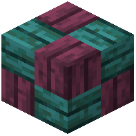 Crimson warped wooden mosaic