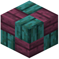 Warped crimson wooden mosaic