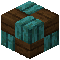 Warped dark oak wooden mosaic