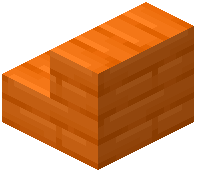 Orange Painted Planks Stairs