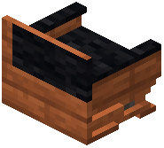 Acacia Black Padded Back Bench