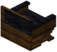 Dark Oak Black Padded Back Bench