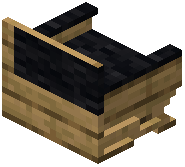 Oak Black Padded Back Bench