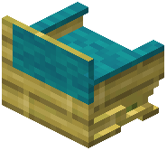 Bamboo Cyan Padded Back Bench