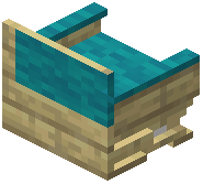 Birch Cyan Padded Back Bench