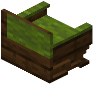 Dark Oak Green Padded Back Bench