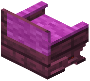 Crimson Magenta Padded Back Bench