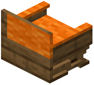 Spruce Orange Padded Back Bench