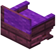 Crimson Purple Padded Back Bench