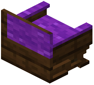 Dark Oak Purple Padded Back Bench