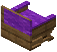 Spruce Purple Padded Back Bench