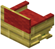 Bamboo Red Padded Back Bench