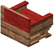 Jungle Red Padded Back Bench