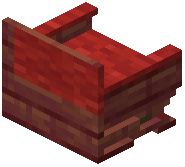 Mangrove Red Padded Back Bench