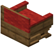 Spruce Red Padded Back Bench